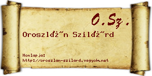 Oroszlán Szilárd névjegykártya